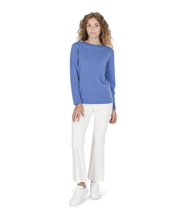 Crown of Edinburgh Cashmere Womens Boat Neck Sweater COE 0025 BRIGHT