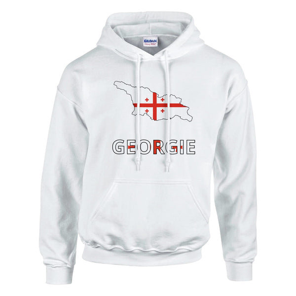 Sweat Drapeau Géorgie en carte