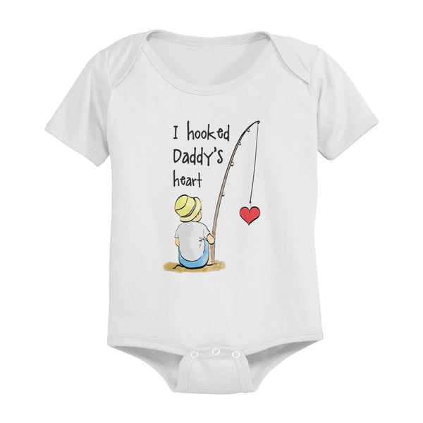 I Hooked Daddy's Heart Baby Bodysuit
