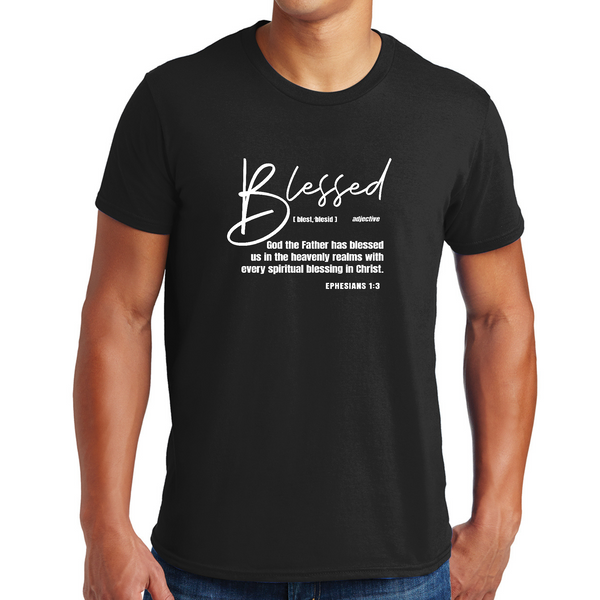 Mens Graphic T-shirt Ephesians - Blessed with Every Spiritual Blessing