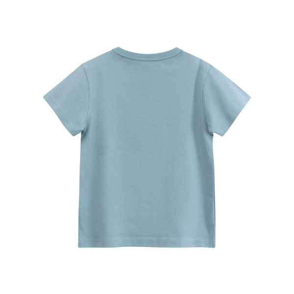 Summer Boys’ Cartoon and Letters Print T-shirt in European and
