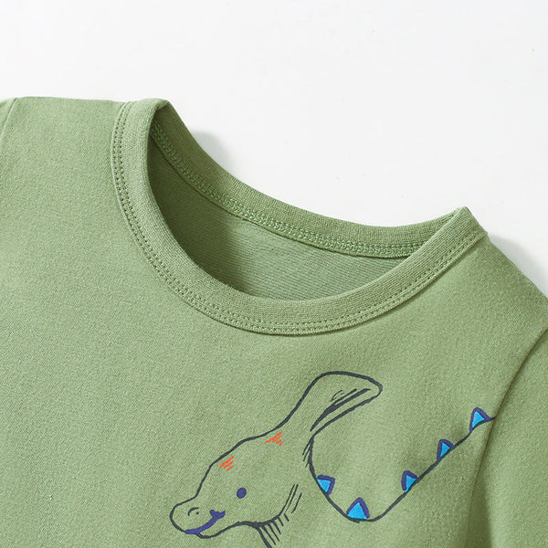 Summer Baby Kids Dinosaurs Cartoon Pattern T-shirt and Shorts Clothing