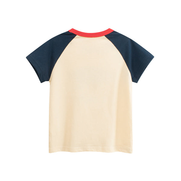 Summer Girls’ Animals Cartoon and Letters Print T-shirt in European