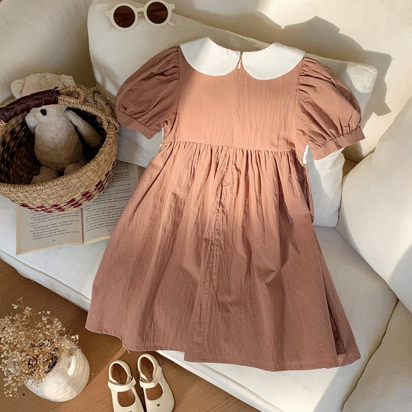 Summer Hot Selling Baby Kids Girls Cute Short Sleeves Teddy Bear