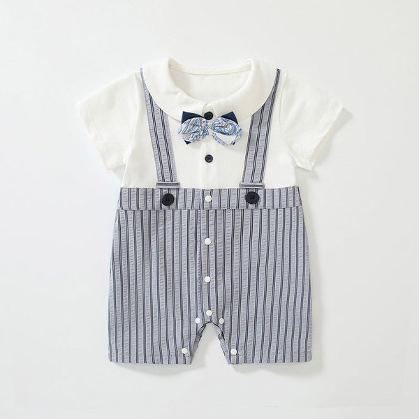 Summer Arrival Baby Boys Short Sleeves Cute Striped Overalls Pattern